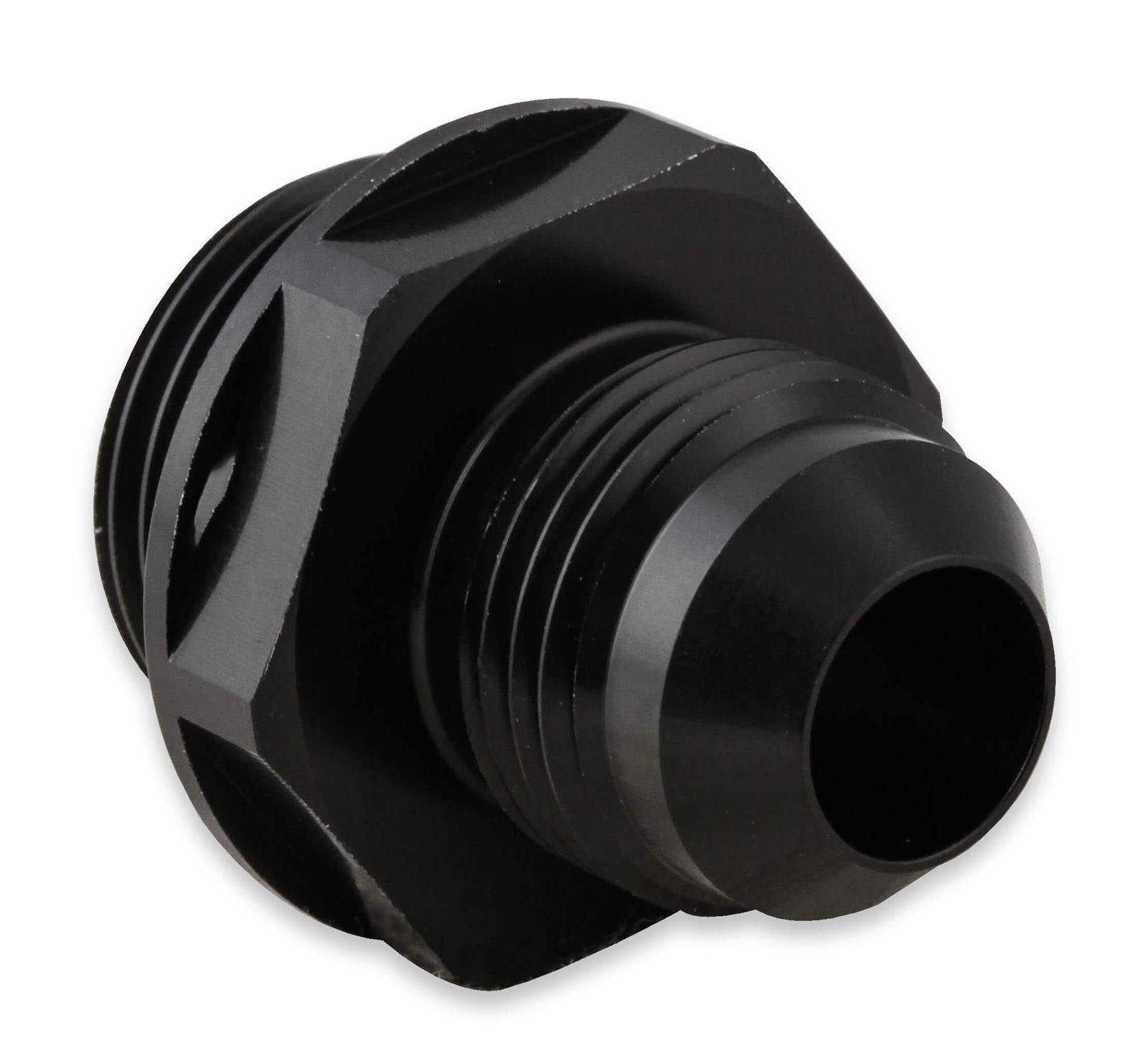Earl's Performance AN to Straight Cut O-Ring Fittings AT585108ERL Fitting, Adapter, Cut, Straight, Aluminum, Black Anodized, -8 AN, -10 AN, Pair thumbnail 2