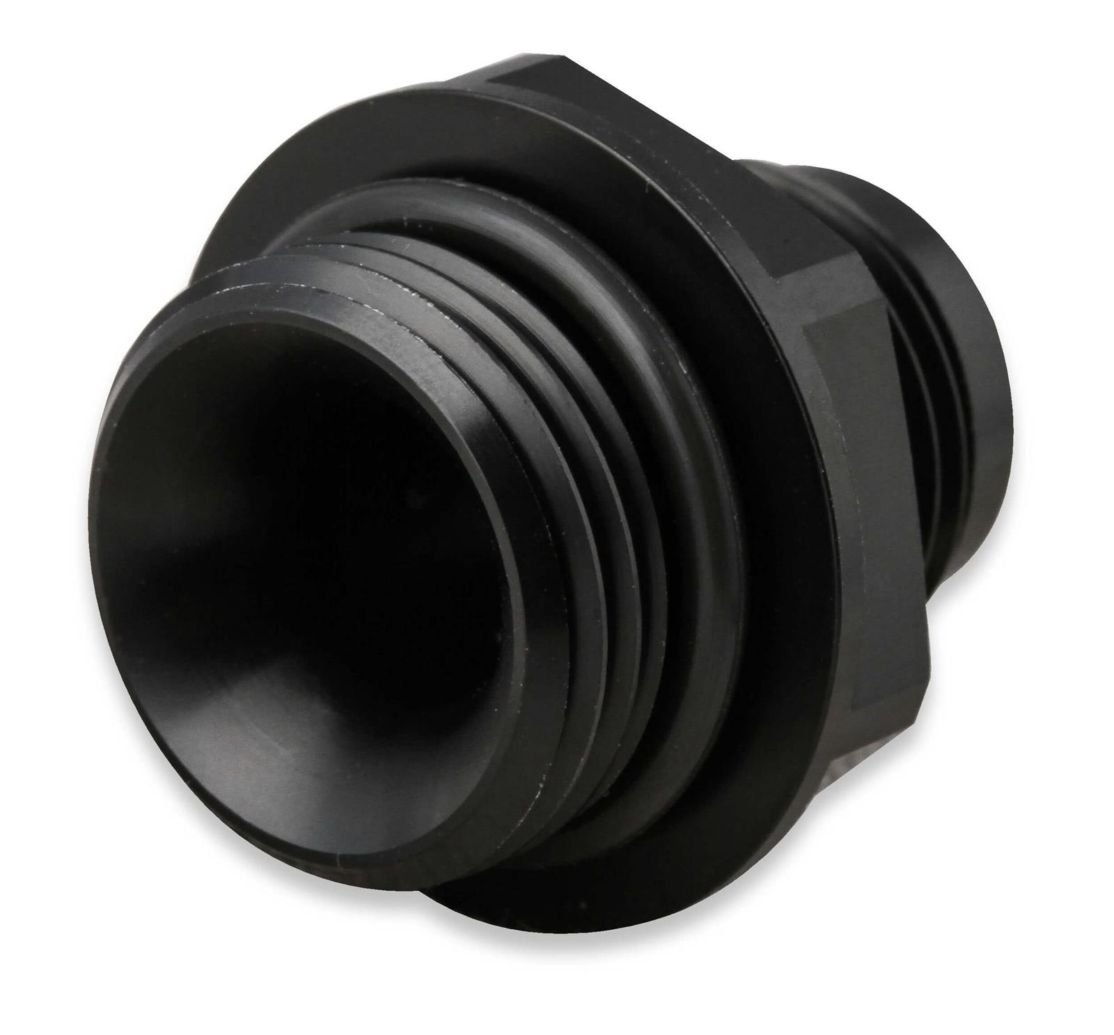 Earl's Performance AN to Straight Cut O-Ring Fittings AT585108ERL Fitting, Adapter, Cut, Straight, Aluminum, Black Anodized, -8 AN, -10 AN, Pair