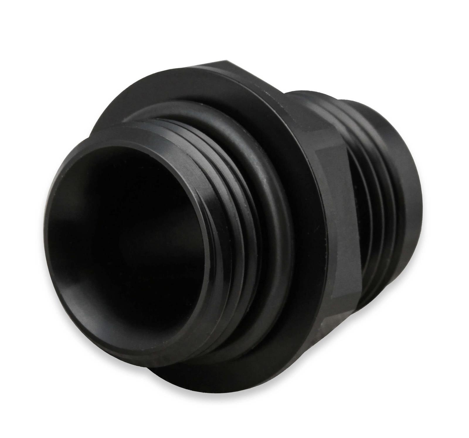 Earl's Performance AN to Straight Cut O-Ring Fittings AT585110ERL Fitting, Adapter, Cut, Straight, Aluminum, Black Anodized, -10 AN, -10 AN, Pair