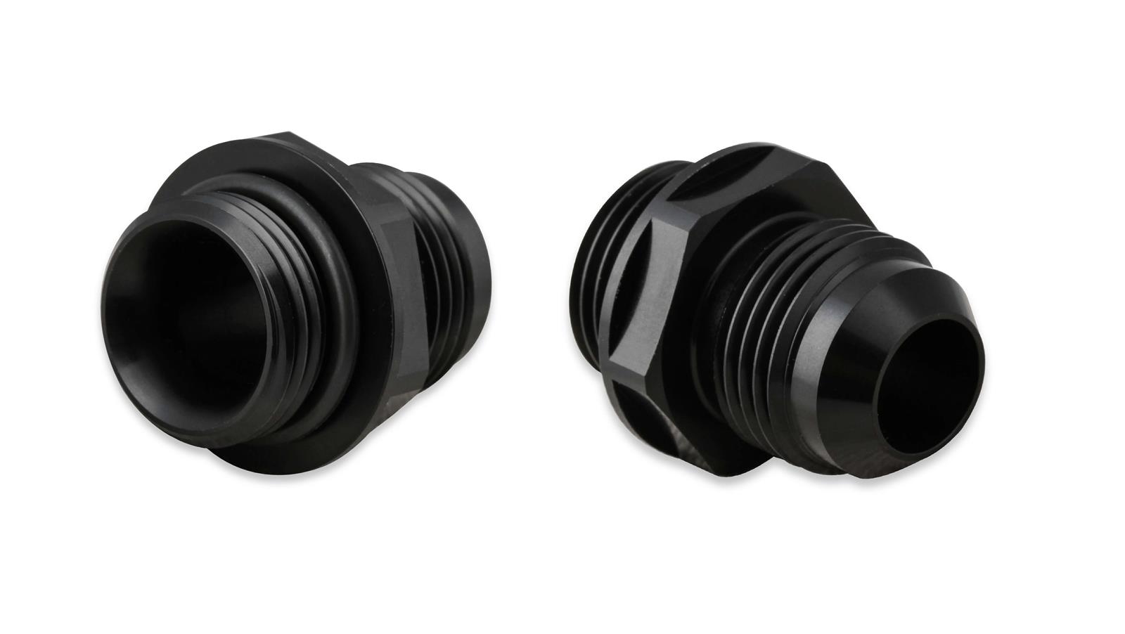 Earl's Performance AN to Straight Cut O-Ring Fittings AT585110ERL Fitting, Adapter, Cut, Straight, Aluminum, Black Anodized, -10 AN, -10 AN, Pair thumbnail 4