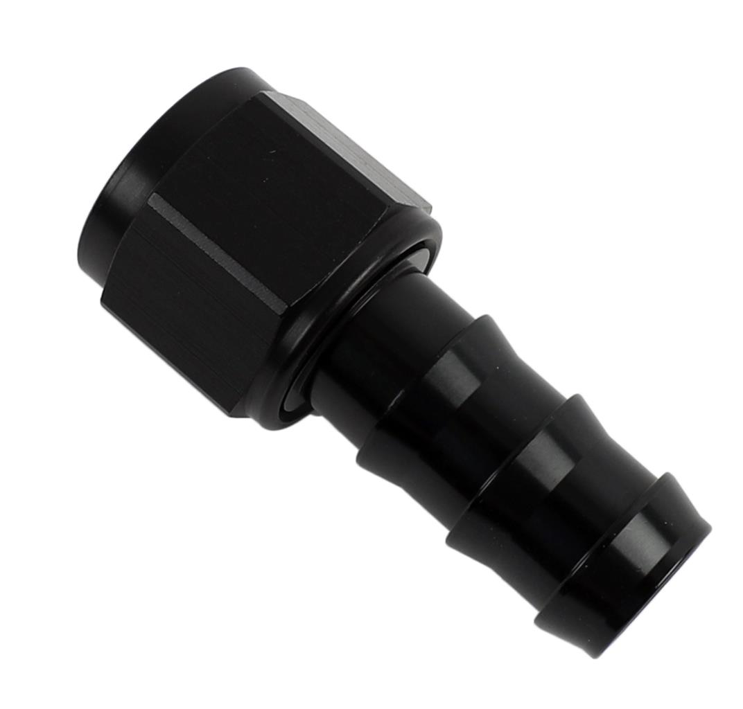 Earl's Performance Super Stock Hose Ends AT700111ERL Fitting, End, Stock, Straight, Aluminum, Black Anodized, -10 AN Male, -10 AN Female, Each