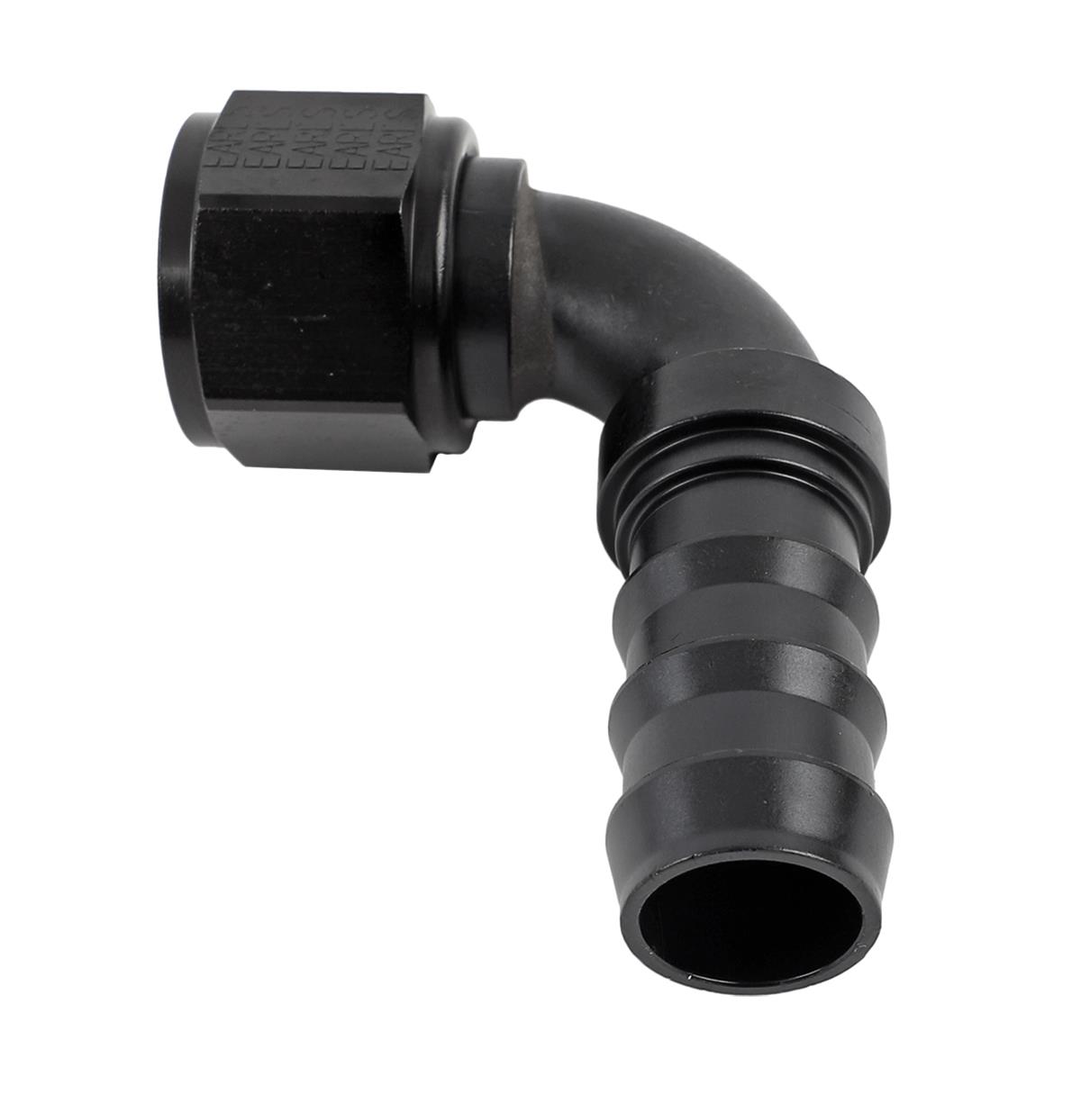 Earl's Performance Super Stock Hose Ends AT709113ERL Fitting, End, Stock, 90 Degree, Aluminum, Black Anodized, -12 AN Male, -12 AN Female, Each