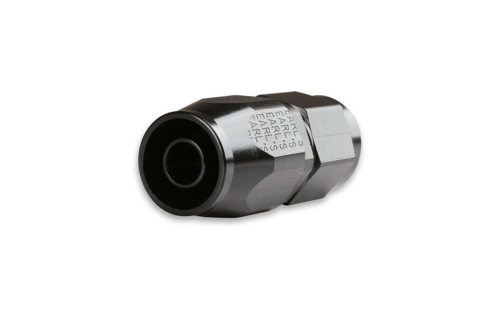 Earl's Performance Swivel-Seal Hose Ends AT800106ERL Fitting, End, Straight, -6 AN, Swivel-Seal, Aluminum, Black Anodized, Each thumbnail 2