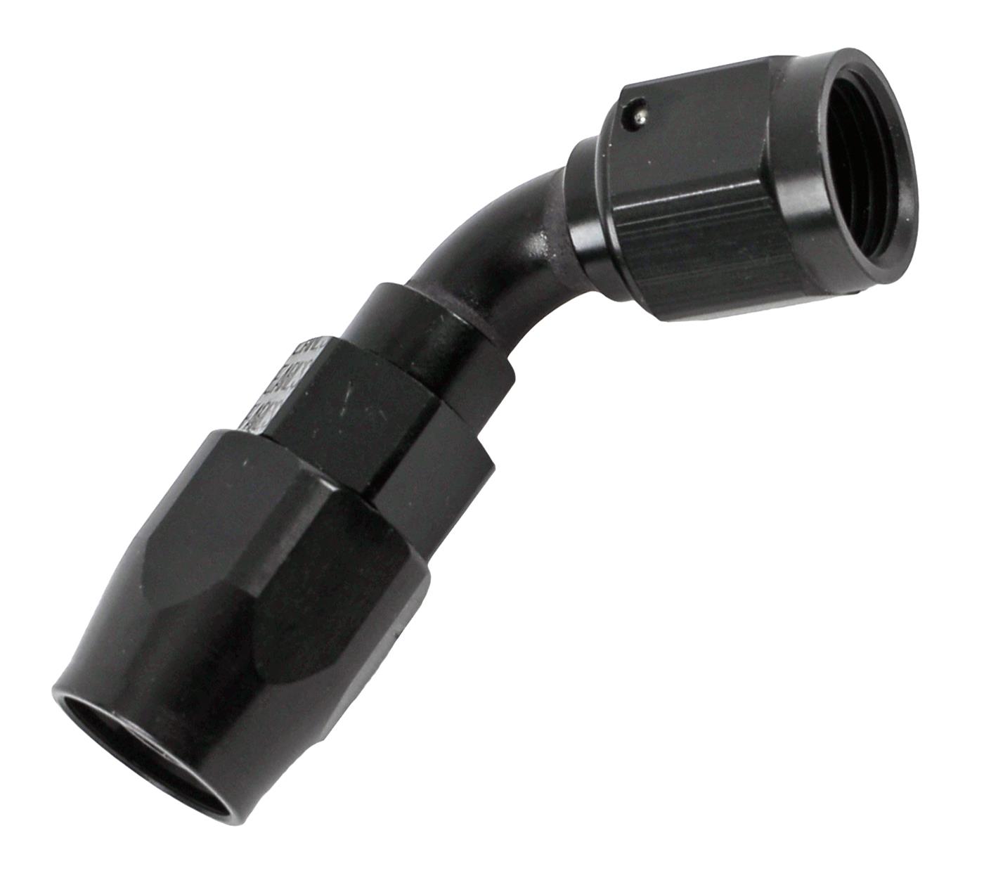 Earl's Performance Swivel-Seal Hose Ends AT806106ERL Fitting, End, Swivel-Seal, 60 Degree, -6 AN to Female -6 AN, Aluminum, Black, Each