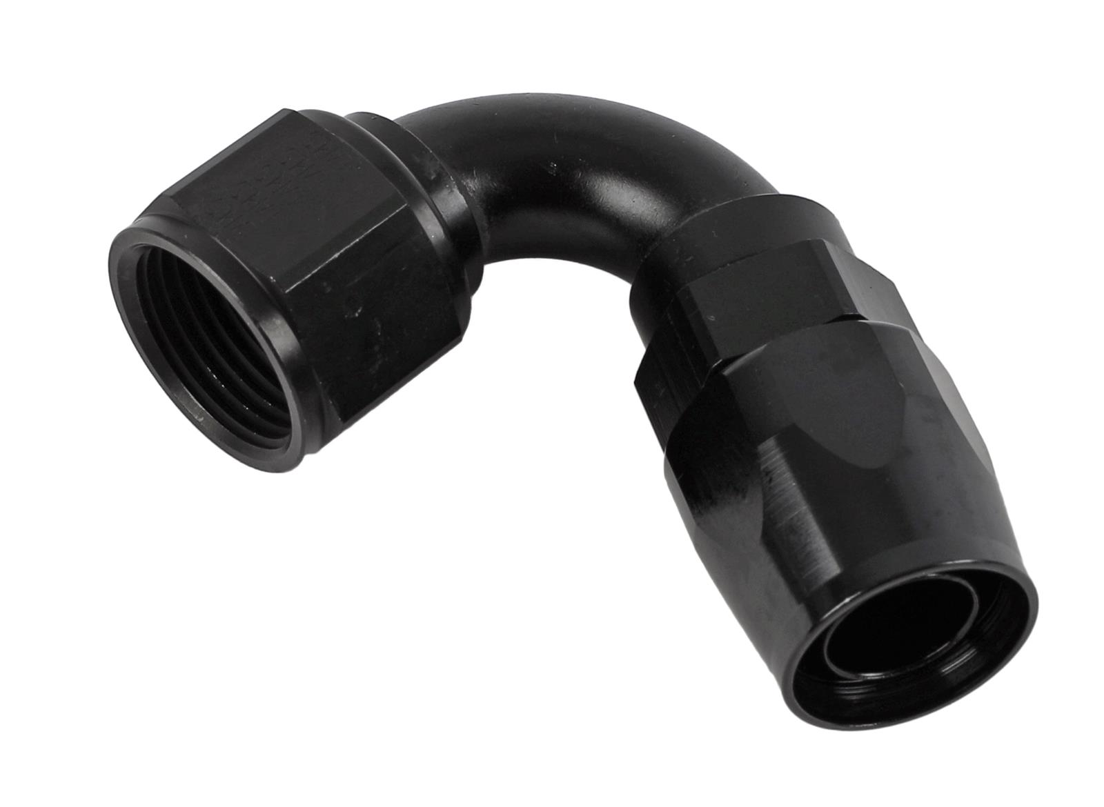 Earl's Performance Swivel-Seal Hose Ends AT812012ERL Fitting, End, Swivel-Seal, 120 Degree, -12 AN to Female -12 AN, Aluminum, Black, Each
