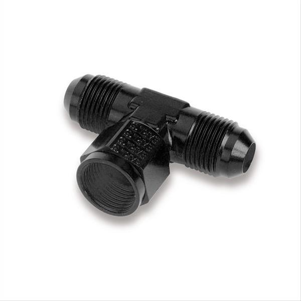 Earl's Performance Tee Adapter Fittings AT926103ERL Fitting, Adapter, Swivel, Aluminum, Black, -3 AN Male, -3 AN Male, -3 AN Female, Each thumbnail 2