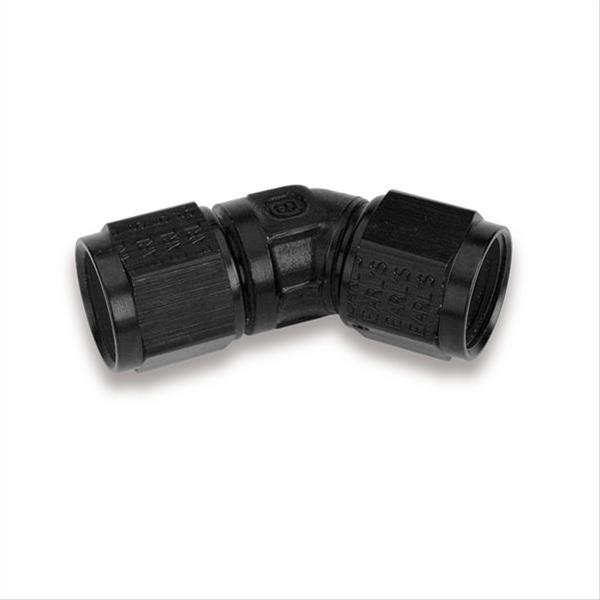 Earl's Performance Couplers AT939116ERL Fitting, Coupler, Union, AN to AN, 45 Degree, Aluminum, Black Anodized, -16 AN, -16 AN, Swivel, Each thumbnail 2
