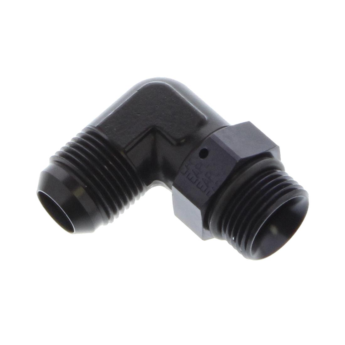 Earl's Performance AN to Straight Cut O-Ring Fittings AT949012ERL Fitting, Adapter, Cut, 90 Degree, Aluminum, Black Anodized, -12 AN, -12 AN, Swivel, Each thumbnail 3