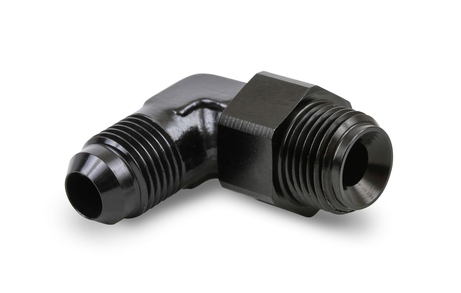 Earl's Performance AN to Inverted Flare Adapter Fittings AT949096ERL Fitting, Adapter, Flare, 90 Degree, Aluminum, Black Anodized, -6 AN, 5/8-18 in. Flare, Swivel, Each thumbnail 4