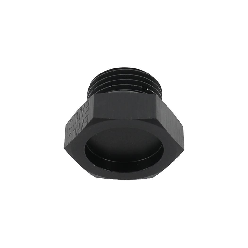 Earl's Performance Plugs AT981408ERL Fitting, Plug, -8 AN O-Ring, Male Thread, Aluminum, Black Anodized, Each thumbnail 3