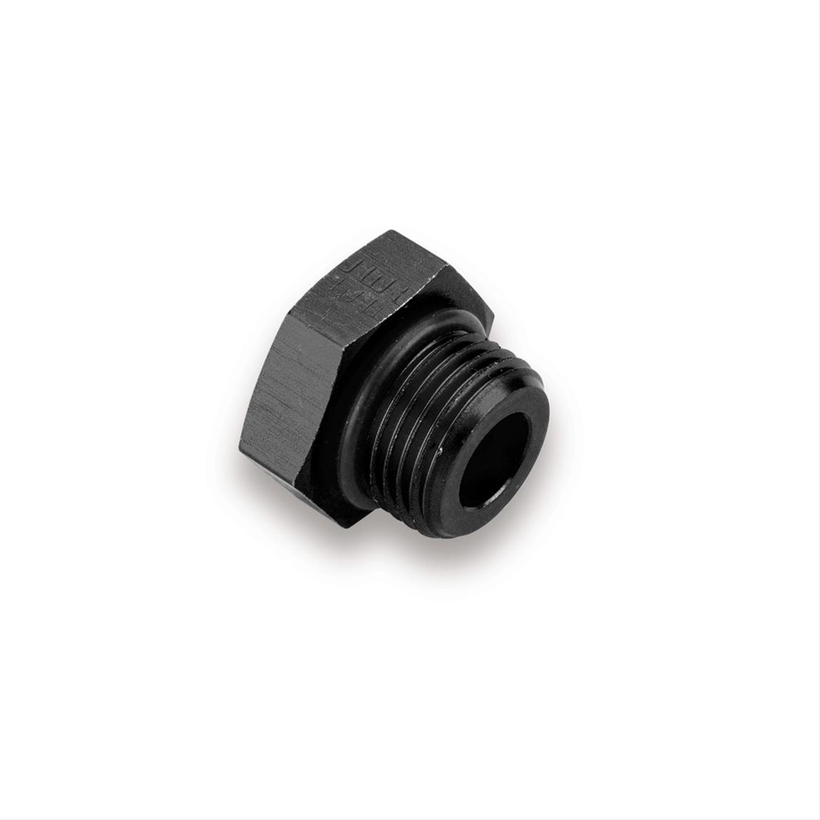 Earl's Performance Plugs AT981408ERL Fitting, Plug, -8 AN O-Ring, Male Thread, Aluminum, Black Anodized, Each thumbnail 2
