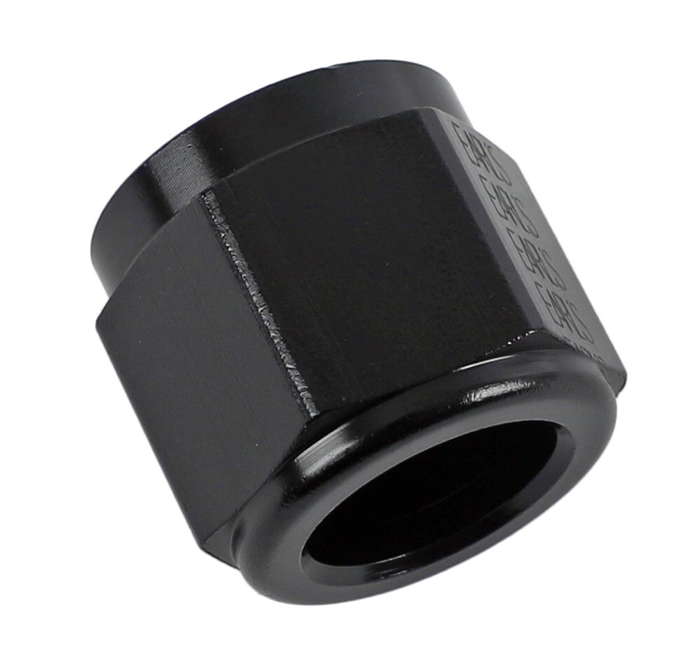 Earl's Performance Tube Nuts AT981808ERL Nuts, Aluminum, Black Anodized, -8 AN Female Threads, Each