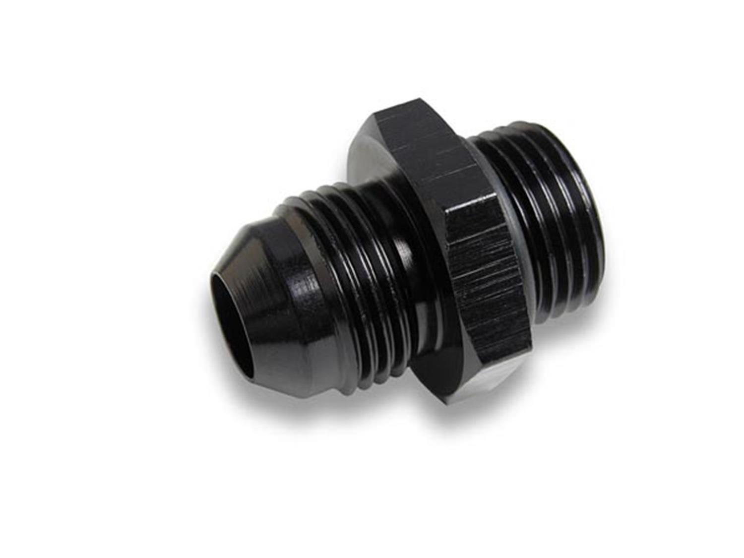 Earl's Performance AN Port Adapters AT985008ERL Fitting, Adapter, to Straight Cut, Straight, Aluminum, Black Anodized, -8 AN, -8 AN, Each