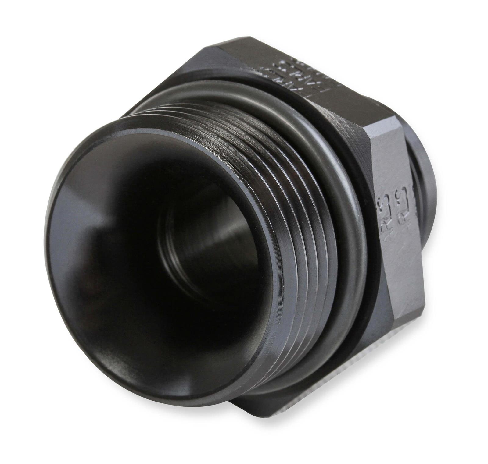 Earl's Performance AN to Straight Cut O-Ring Fittings AT985612ERL Fitting, Adapter, Cut, Straight, Aluminum, Black Anodized, -6 AN, -12 AN, Each