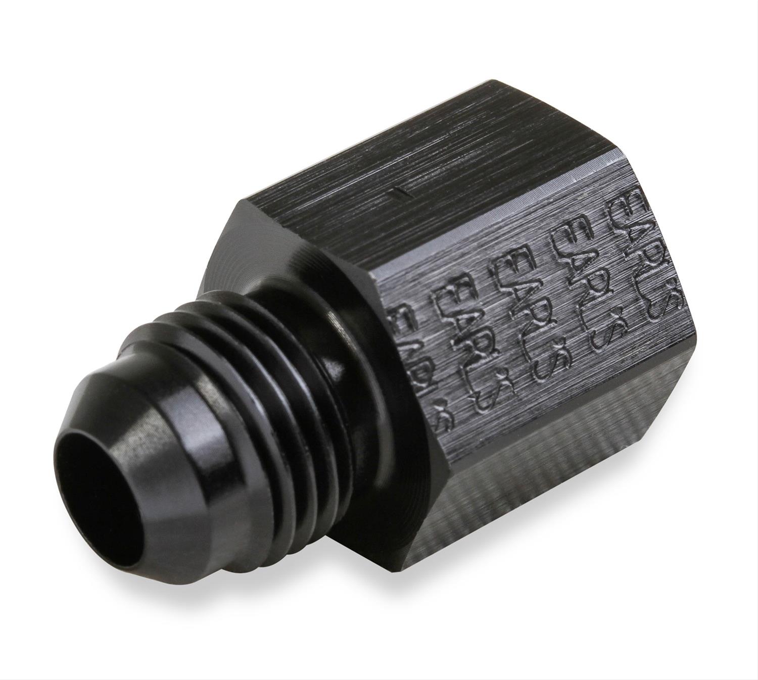 Earl's Performance AN to Metric Adapter Fittings AT9894DBHERL Fitting, Adapter, Threads, Straight, Aluminum, Black Anodized, -6 AN, M14 x 1.5, Each