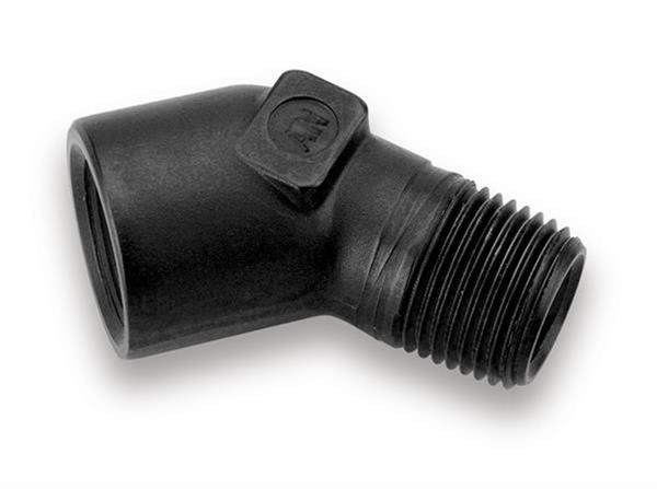 Earl's Performance Couplers AT991501ERL Fitting, Coupler, Union, NPT to NPT, 45 Degree, Aluminum, Black Anodized, 1/8 in. NPT, 1/8 in. NPT, Each thumbnail 2