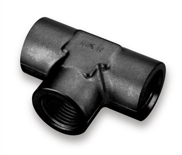 Earl's Performance Tee Adapter Fittings AT991701ERL Fitting, Adapter, Aluminum, Black Anodized, 1/8 in. NPT Female Threads, Each thumbnail 2
