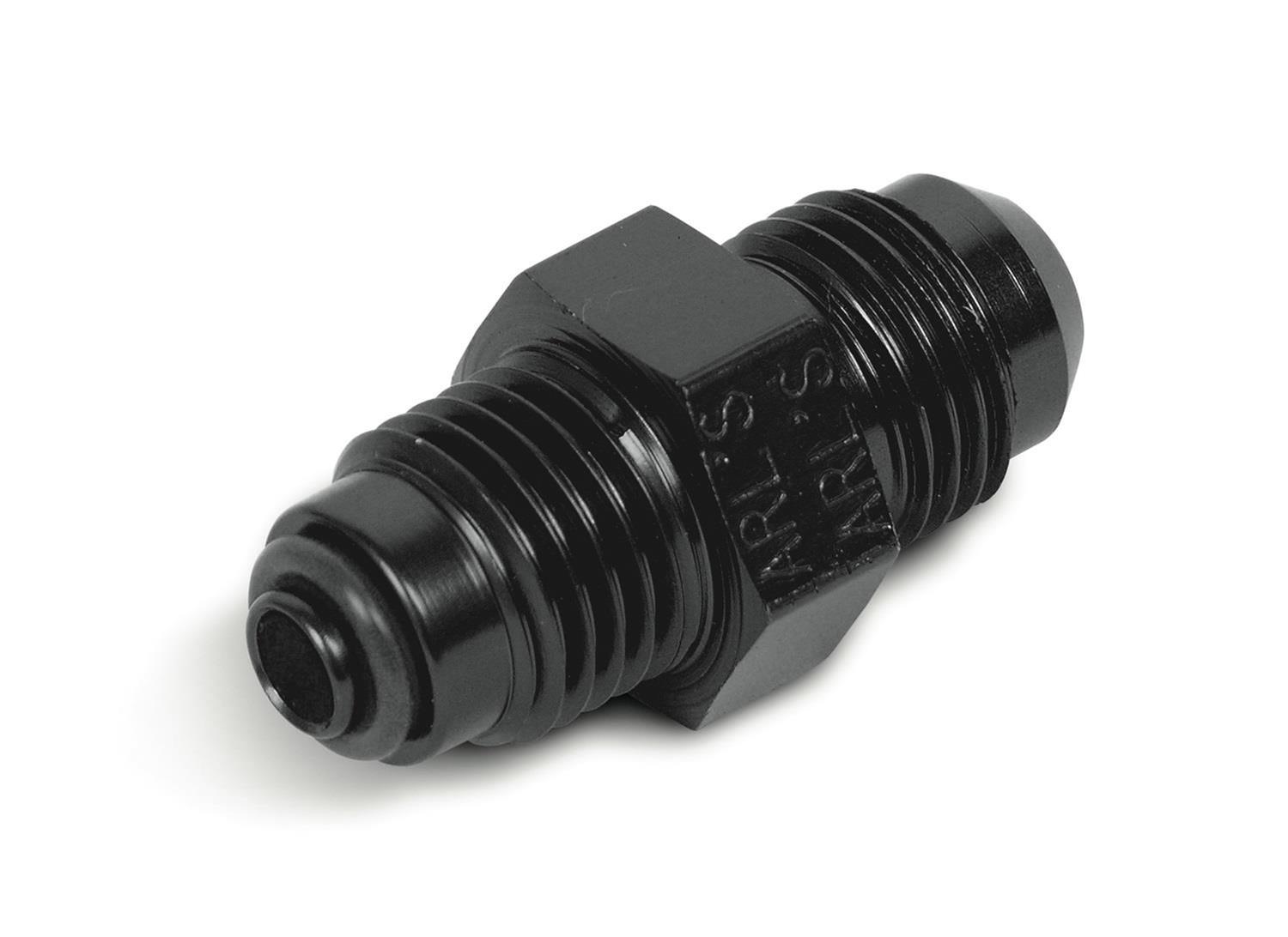 Earl's Performance AN to Metric Adapter Fittings AT991956ERL Fitting, Adapter, Threads, Straight, Aluminum, Black Anodized, -6 AN, M18 x 1.5, Each