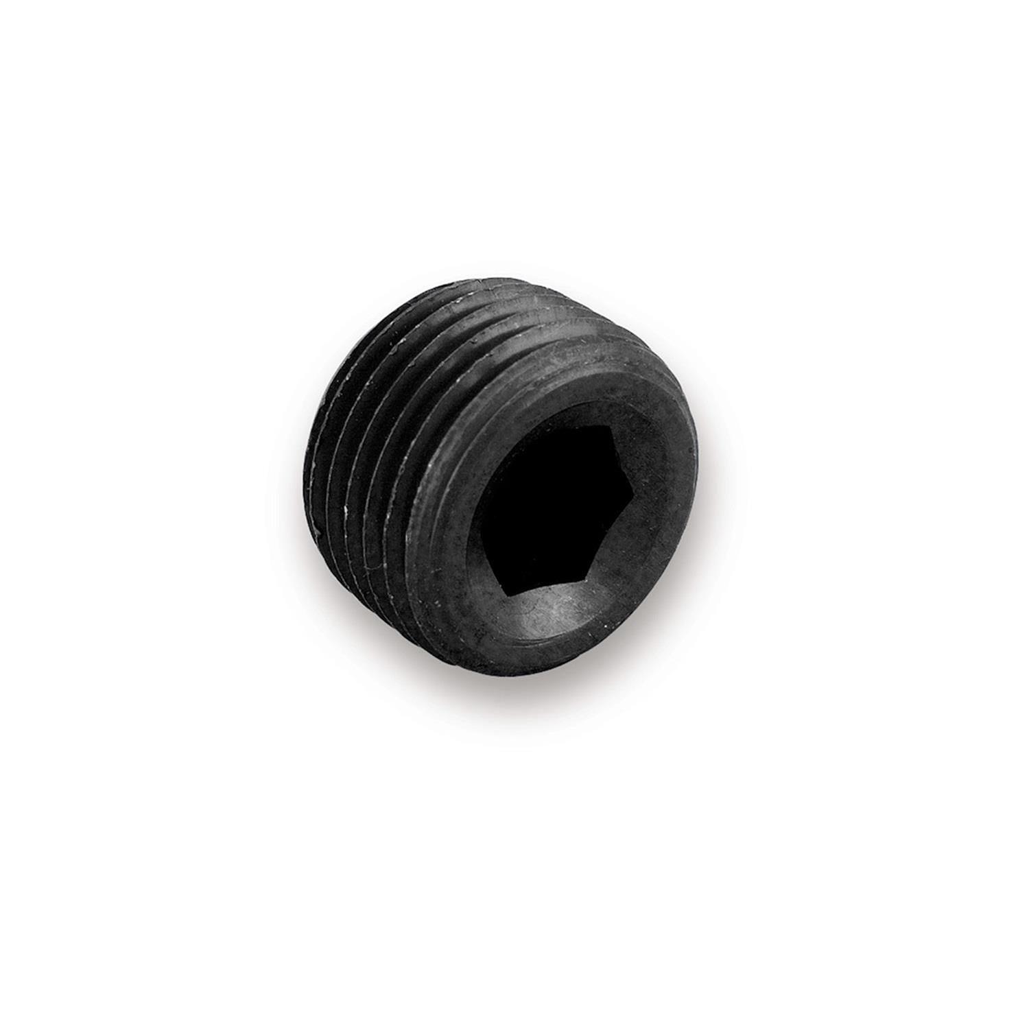 Earl's Performance Plugs AT993205ERL Fitting, Plug, 1/2 in. NPT, Male Thread, Aluminum, Black Anodized, Each