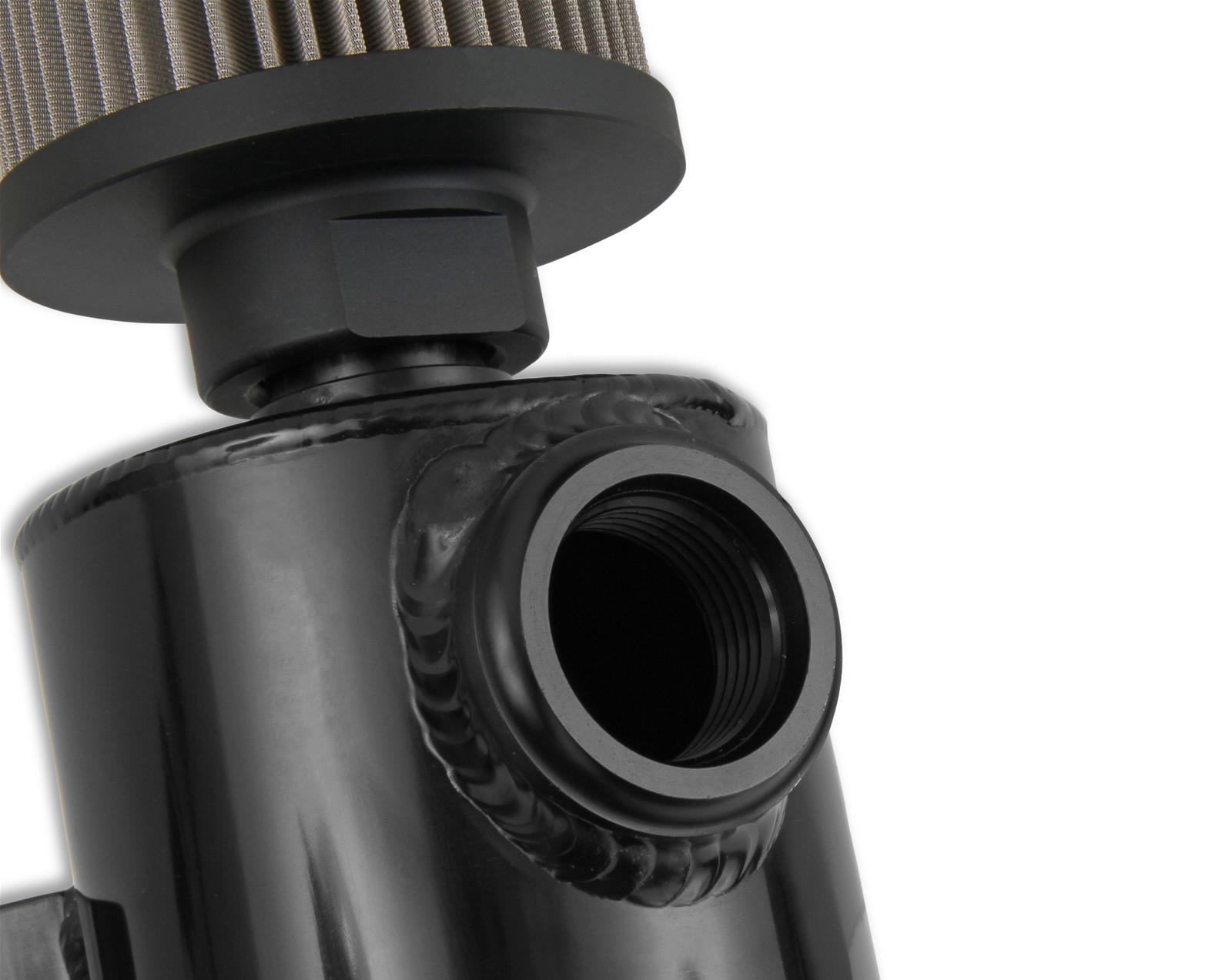 Earl's Performance Breather Tanks CT100ERL Oil Tank, Aluminum, Black Anodized, Single -12 AN ORB, Each thumbnail 4