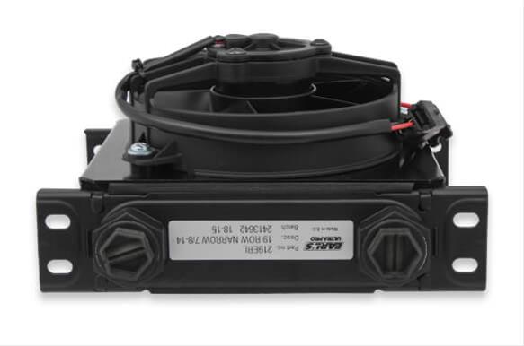 Earl's Performance UltraPro Fan Pack Oil Coolers FP219ERL Fluid Coolers, Coolers, Tube and Fin, 19-row, Aluminum, Black, Single Fan, 342 cfm, Each thumbnail 8