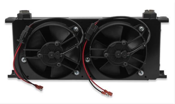 Earl's Performance UltraPro Fan Pack Oil Coolers FP820ERL Fluid Coolers, Coolers, X-Wide, Stacked Plate, 20-row, Aluminum, Black, Single Fan, 342 cfm, Each thumbnail 6