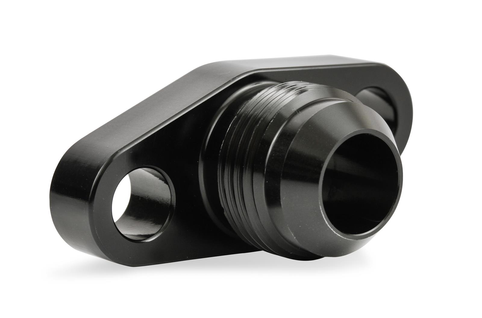 Earl's Performance AN Port Adapters GT0001ERL Fitting, Adapter, Flange to AN, Straight, Aluminum, Black Anodized, -10 AN, -10 AN, Each