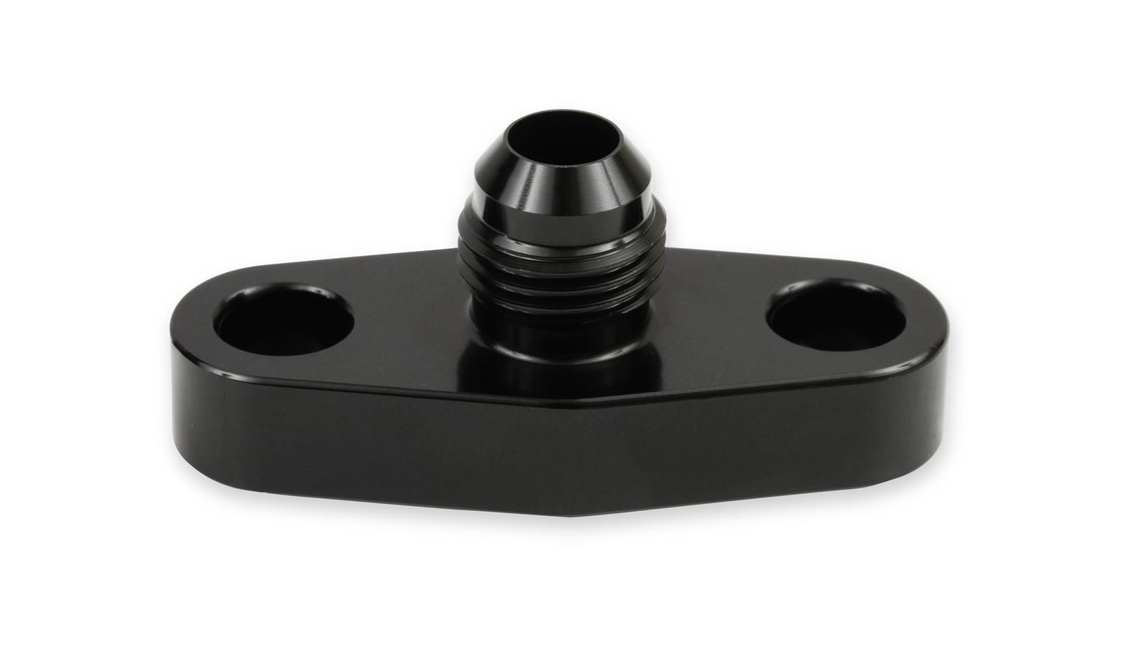 Earl's Performance Turbocharger Oil Flange Fittings GT0003ERL Component, Supply Fitting, Black Anodized, Aluminum, -6 AN Male Threads, Fits T-40, Each thumbnail 4