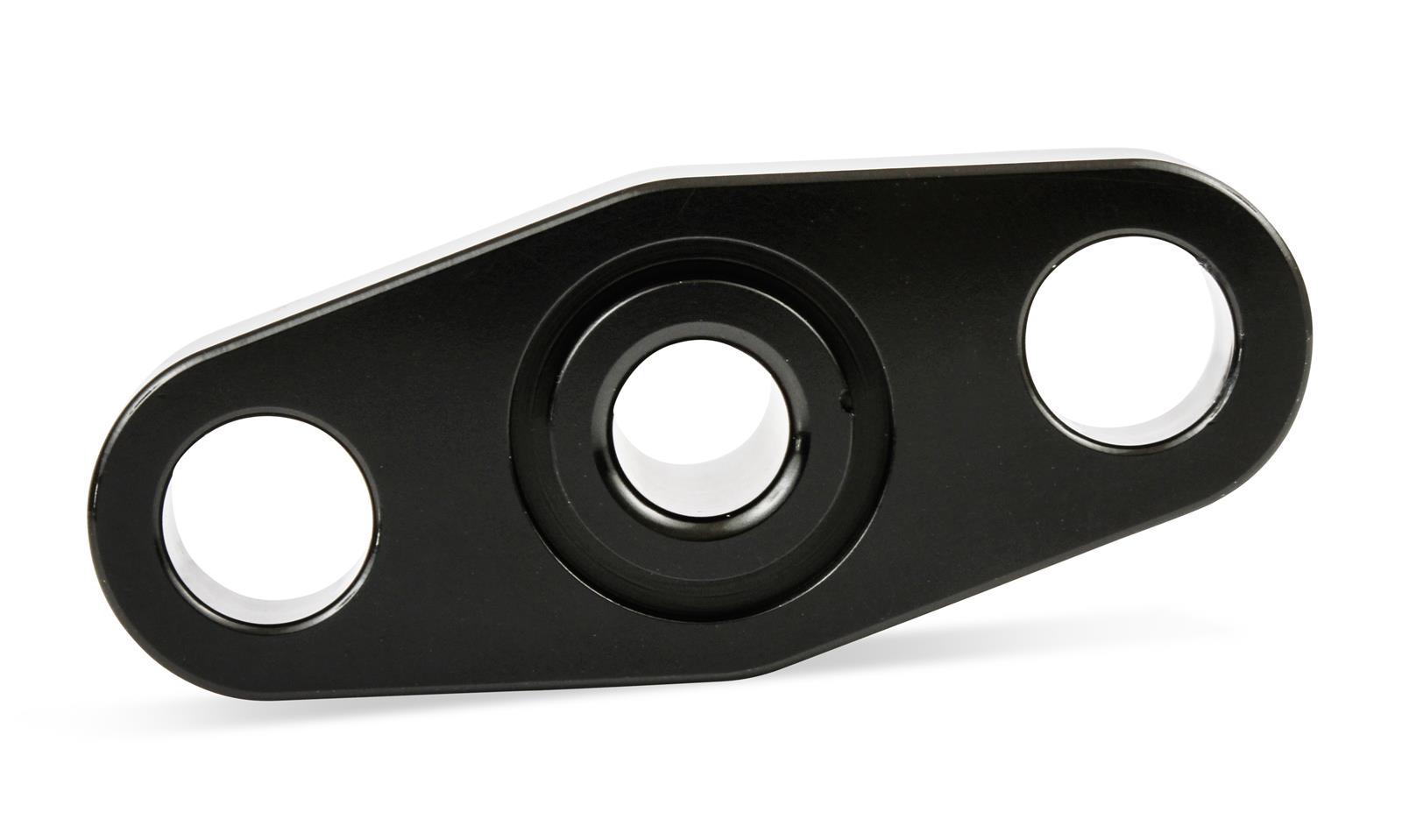 Earl's Performance Turbocharger Oil Flange Fittings GT0003ERL Component, Supply Fitting, Black Anodized, Aluminum, -6 AN Male Threads, Fits T-40, Each thumbnail 3