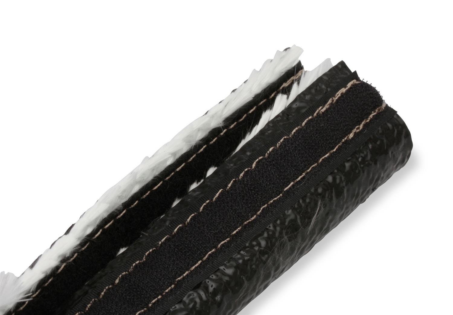 Earl's Performance Flame Guard Insulation HL571224ERL Heat Sleeve, Guard, Hook and Loop, 12 in. Length, 1.50 in. Diameter, 500 Degrees F Max, Black, Each thumbnail 3
