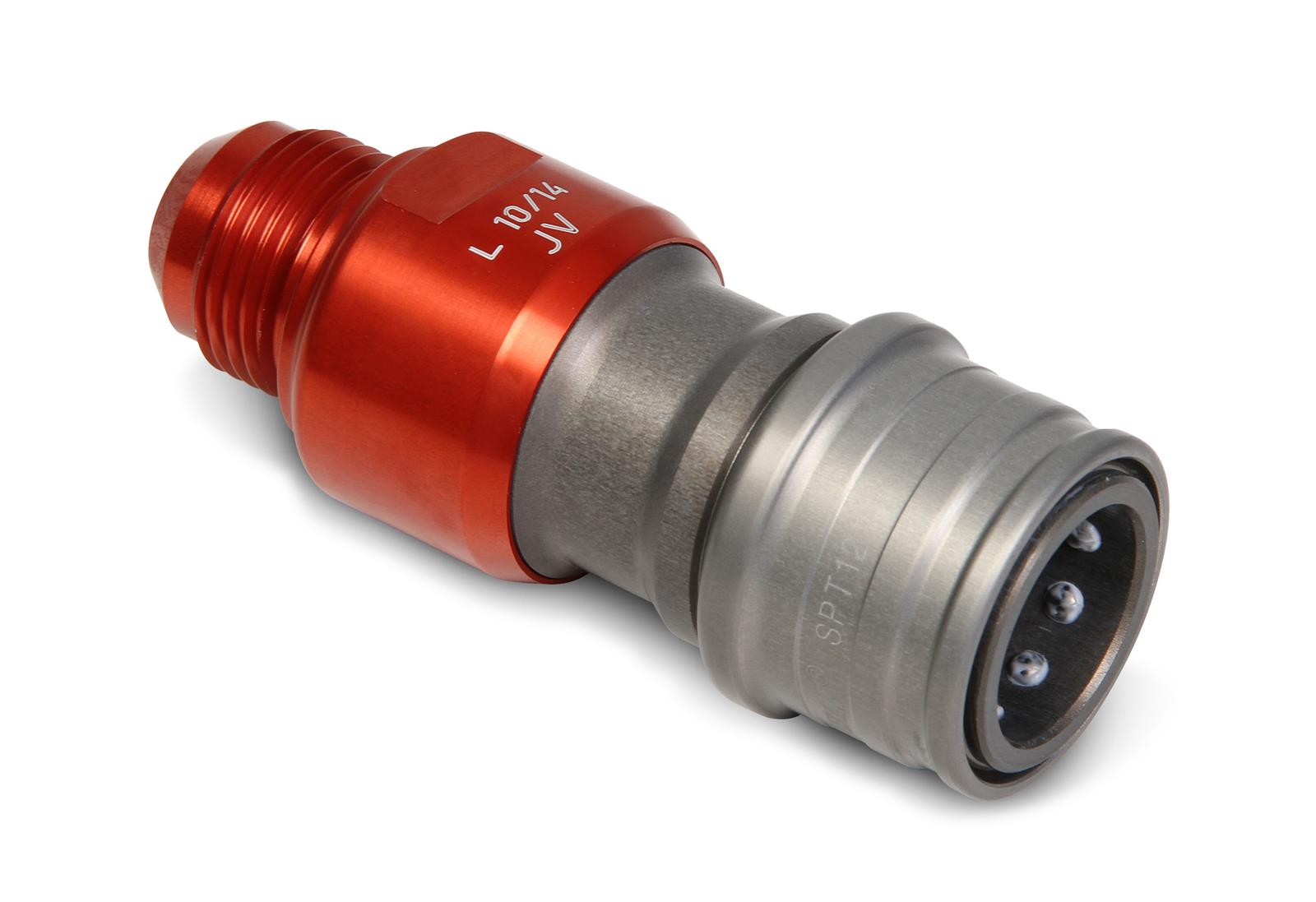 Earl's Performance Staubli SPT Ball Locking Dry Break Couplings JV280112ERL Quick Disconnect Fittings, Couplings, Female, Straight, 1 1/16 in.-12 Male Threads Adapter, -12 AN Hose End, Each
