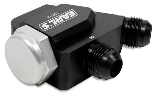 Earl's Performance Oil Cooler Adapters LS0013ERL Adapter, Right Angle, -10 AN Inlet, -10 AN Outlet, Billet Aluminum, Black Anodized, 212 Degree Thermostat, Hardware, Each thumbnail 5