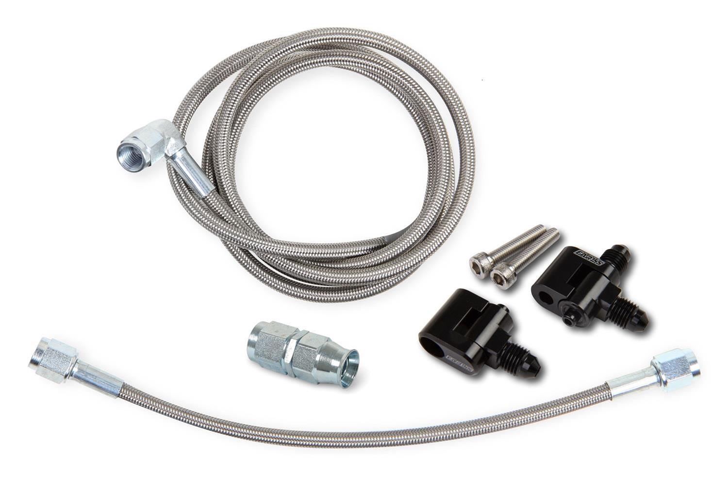 Earl's Performance LS Steam Vent Kits LS0014ERL Engine Coolant Crossovers, Kits, Aluminum, Black Anodized, Chevy, Small Block LS, Kit