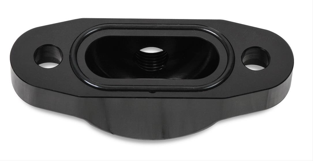 Earl's Performance Oil Cooler Block-Off Plates LS0020ERL Plate, Billet Aluminum, Black Anodized, 1/8 in. NPT Port, Chevrolet, LS, Each thumbnail 3