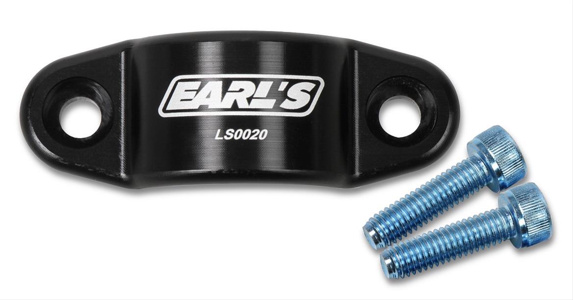Earl's Performance Oil Cooler Block-Off Plates LS0020ERL Plate, Billet Aluminum, Black Anodized, 1/8 in. NPT Port, Chevrolet, LS, Each thumbnail 2