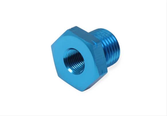Earl's Performance Pressure Gauge Adapters LS0021ERL Adapter, Pressure, Straight, 1/8 in. NPT Female Threads, M16 x 1.5 Male Threads, Aluminum, Blue Anodized, Each thumbnail 3
