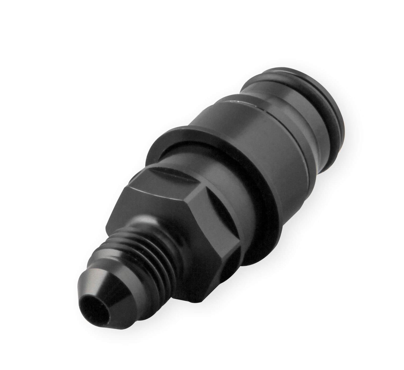 Earl's Performance Clutch Adapter Fittings LS0024ERL Fitting, Quick-disconnect, Straight, Male -4 AN, Aluminum, Black Anodized, Each