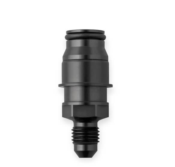 Earl's Performance Clutch Adapter Fittings LS0024ERL Fitting, Quick-disconnect, Straight, Male -4 AN, Aluminum, Black Anodized, Each thumbnail 4