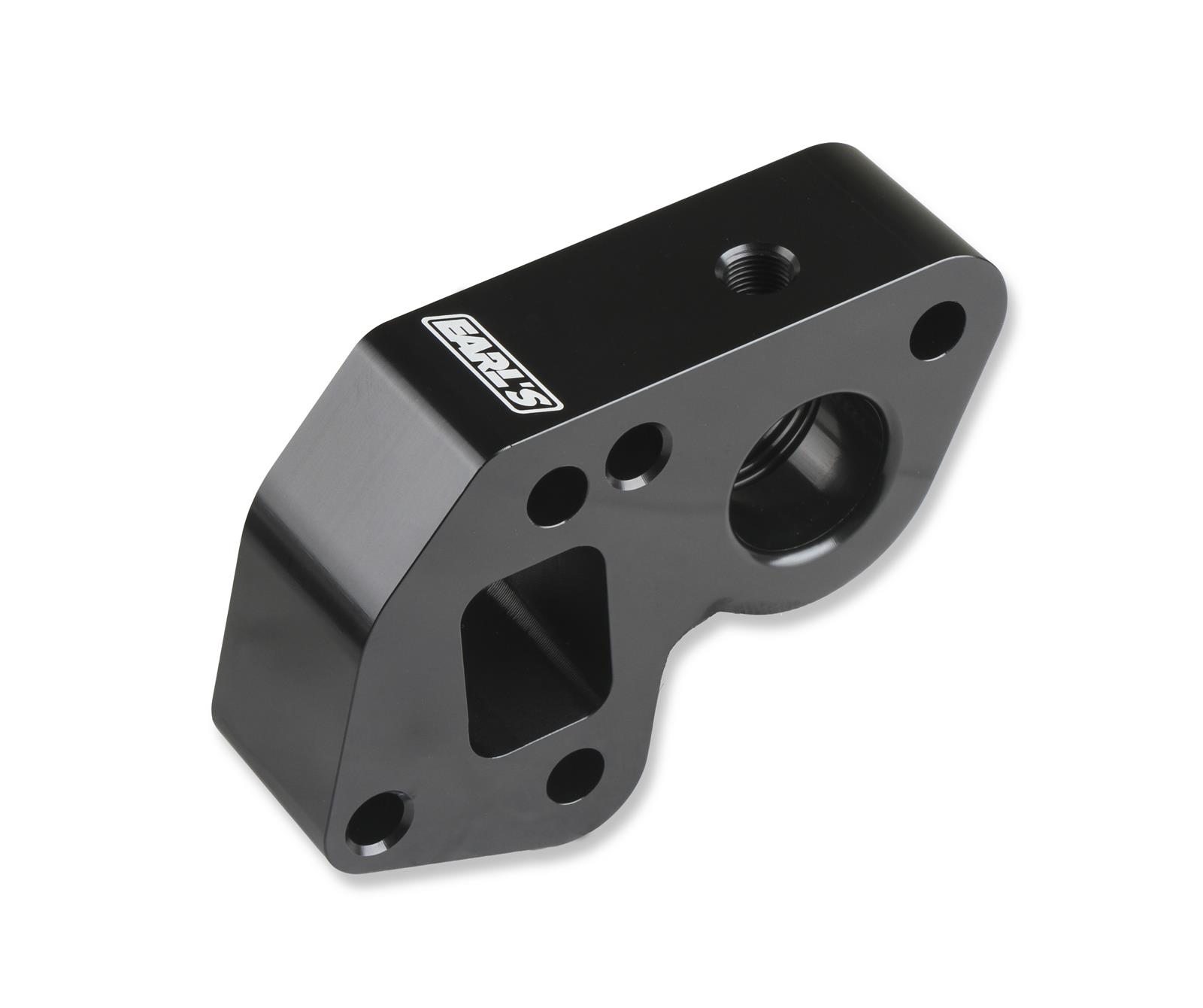 Earl's Performance Electric Water Pump Block Adapters LS0025ERL Adapters, Billet Aluminum, Black Anodized, Chevrolet, Big to LS Engine, Pair
