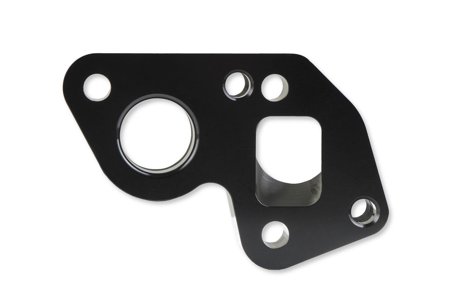 Earl's Performance Electric Water Pump Block Adapters LS0025ERL Adapters, Billet Aluminum, Black Anodized, Chevrolet, Big to LS Engine, Pair thumbnail 4