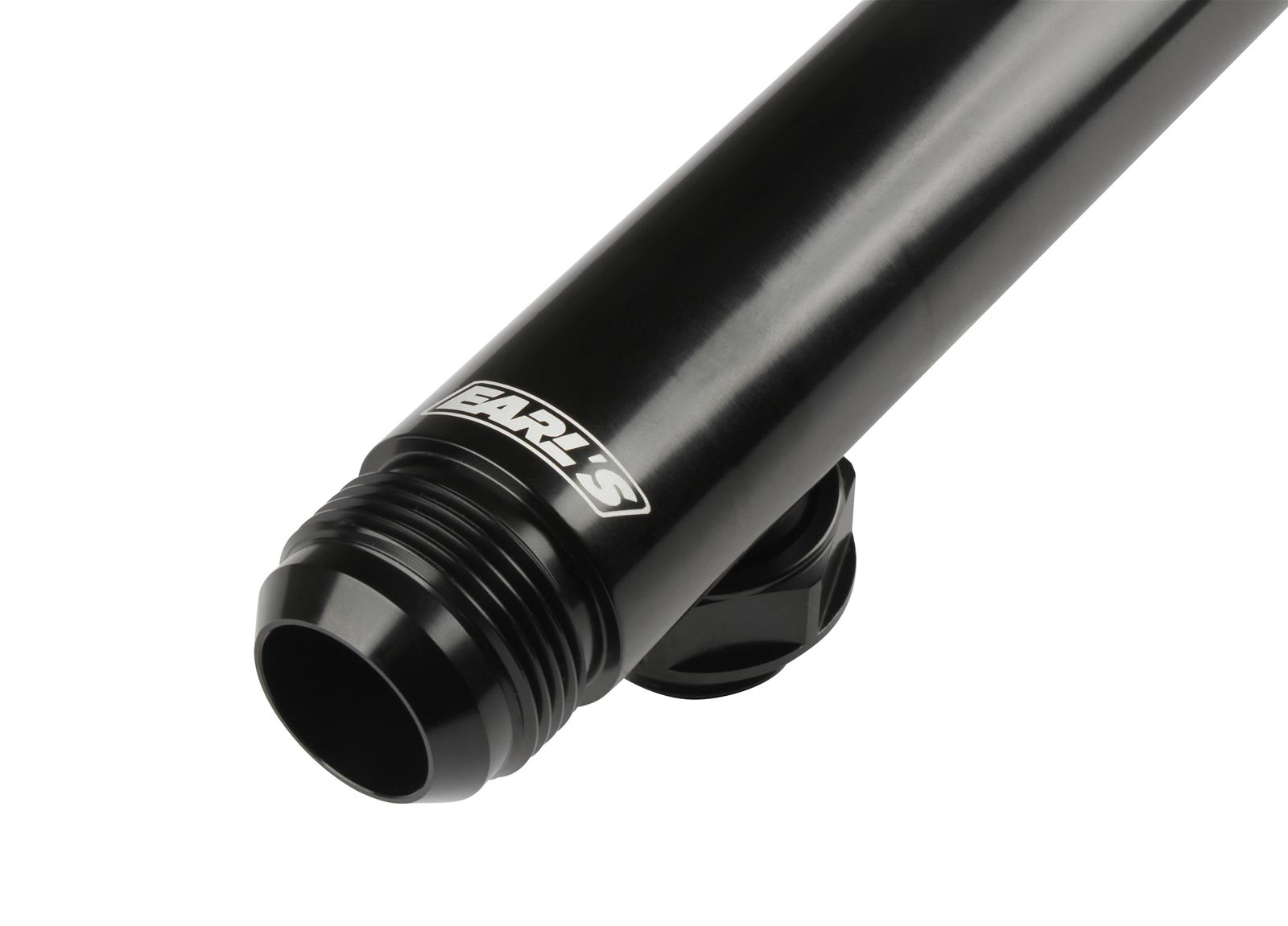Earl's Performance Adjustable Coolant Crossover Tubes LS0037ERL Engine Crossover, Tube, from 6.8 in. to 10.5 in., -12AN O-Ring Ports, Billet Aluminum, Black Anodized, Chevrolet, LS, Each thumbnail 3