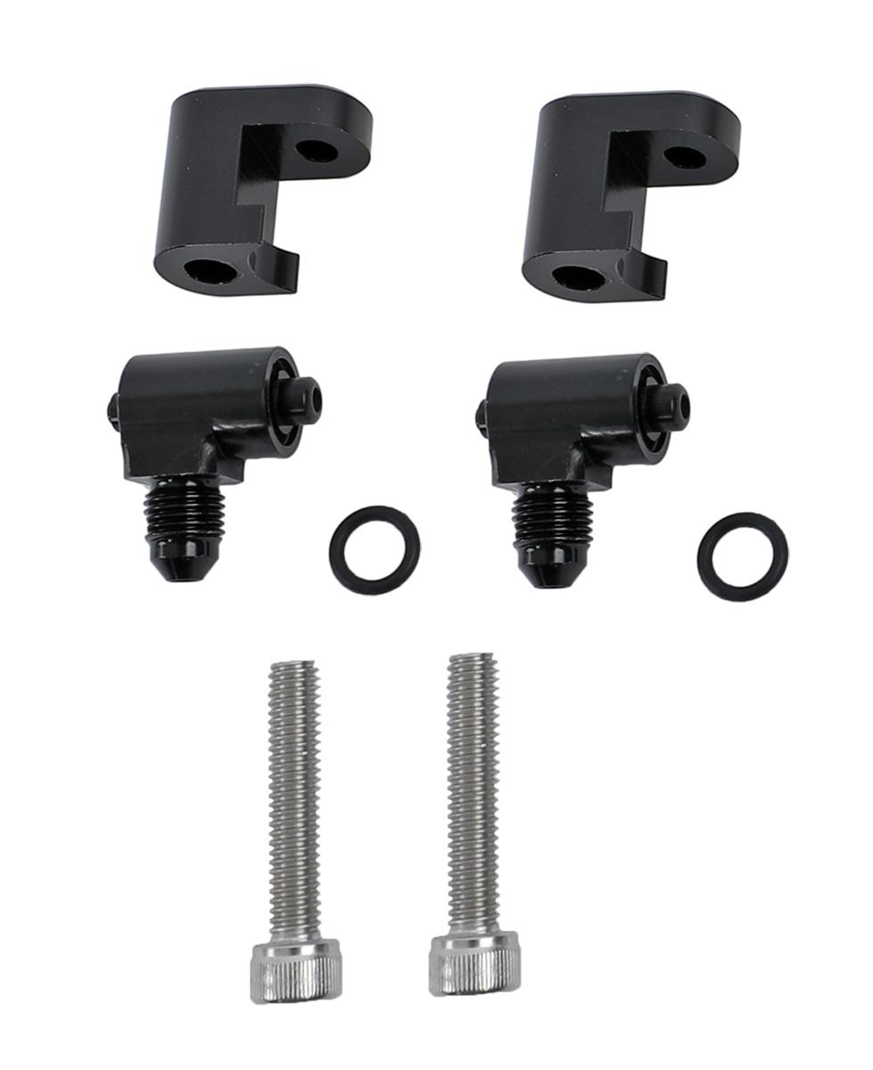Earl's Performance LS Steam Vent Adapters LS9807ERL Adapters, Coolant Crossover Components, -3 AN Size, Aluminum, Black, Chevy, Small Block LS, Pair