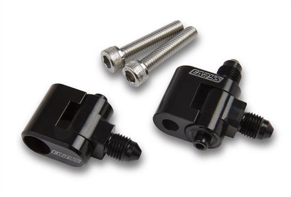 Earl's Performance LS Steam Vent Adapters LS9809ERL Coolant Crossover Components, Adapters, -3 AN, One Single Outlet Adapter, One Dual Outlet Adapter, Aluminum, Black Anodized, Chevy, Set