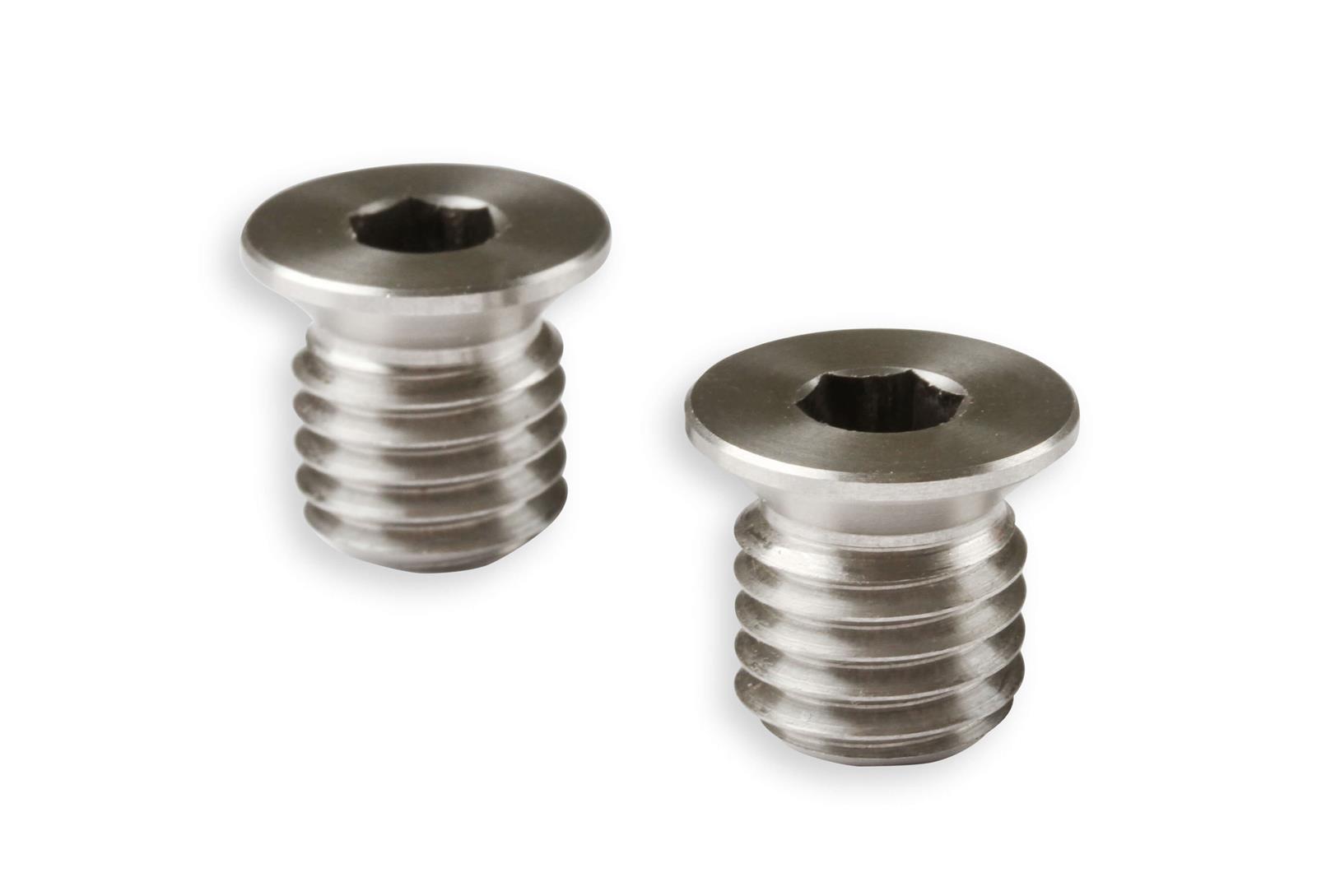 Earl's Performance Plugs LT0002ERL Fitting, Plug, Vacuum Pump, 12mm x 1.75, Male Thread, Stainless Steel, Natural Finish, Pair