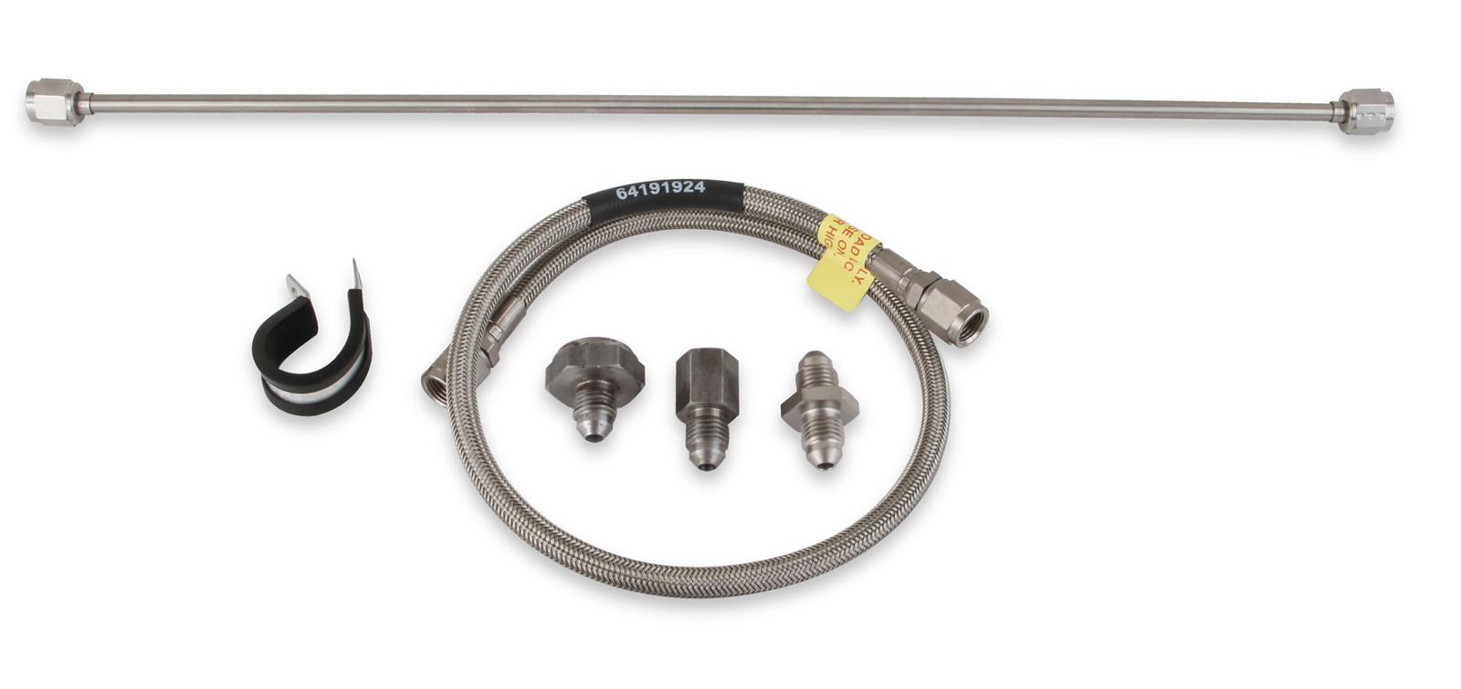Earl's Performance Exhaust Back Pressure Plumbing Kits PK0001ERL Test Tools, Kits, Braided Stainless Steel Hose, 2.00 ft. Hose Length, Kit thumbnail 5