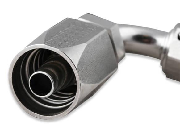 Earl's Performance Power Steering Hose Ends SS131206ERL Ends, 120 degree, Reusable Non-swivel, -6 AN End Size, -6 AN Adapter Size, Stainless Steel, Natural, Each thumbnail 2