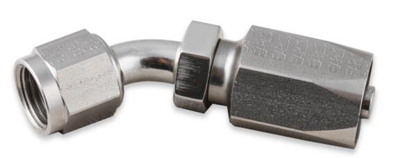 Earl's Performance Power Steering Hose Ends SS134606ERL Fitting, End, Steering, 45 Degree, -6 AN to -6 AN Female Thread, Stainless Steel, Natural, Each thumbnail 3