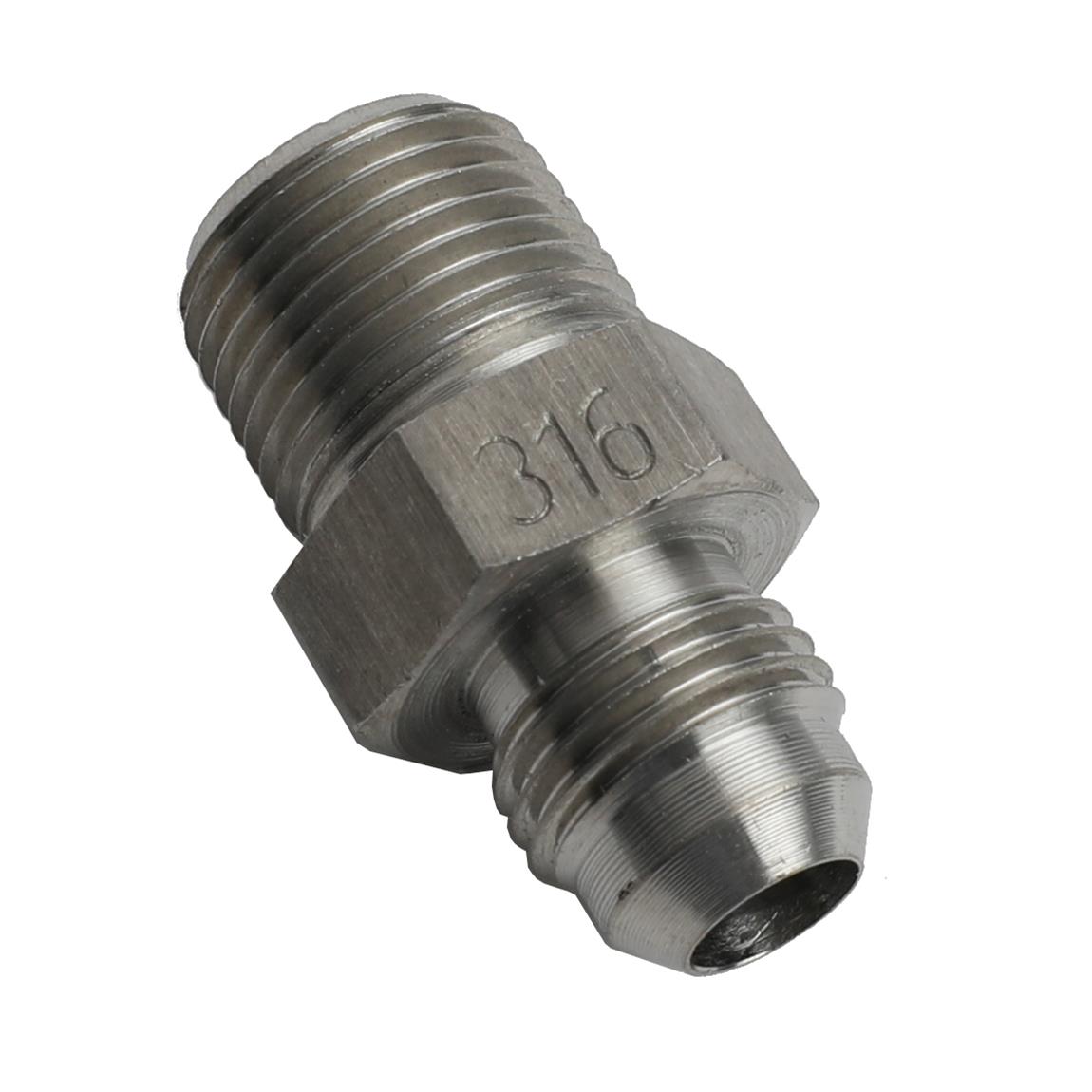 Earl's Performance AN to NPT Adapter Fittings SS981666ERL Fitting, Adapter, NPT, Straight, Stainless Steel, Natural, -6 AN, 3/8 in. NPT, Each thumbnail 2