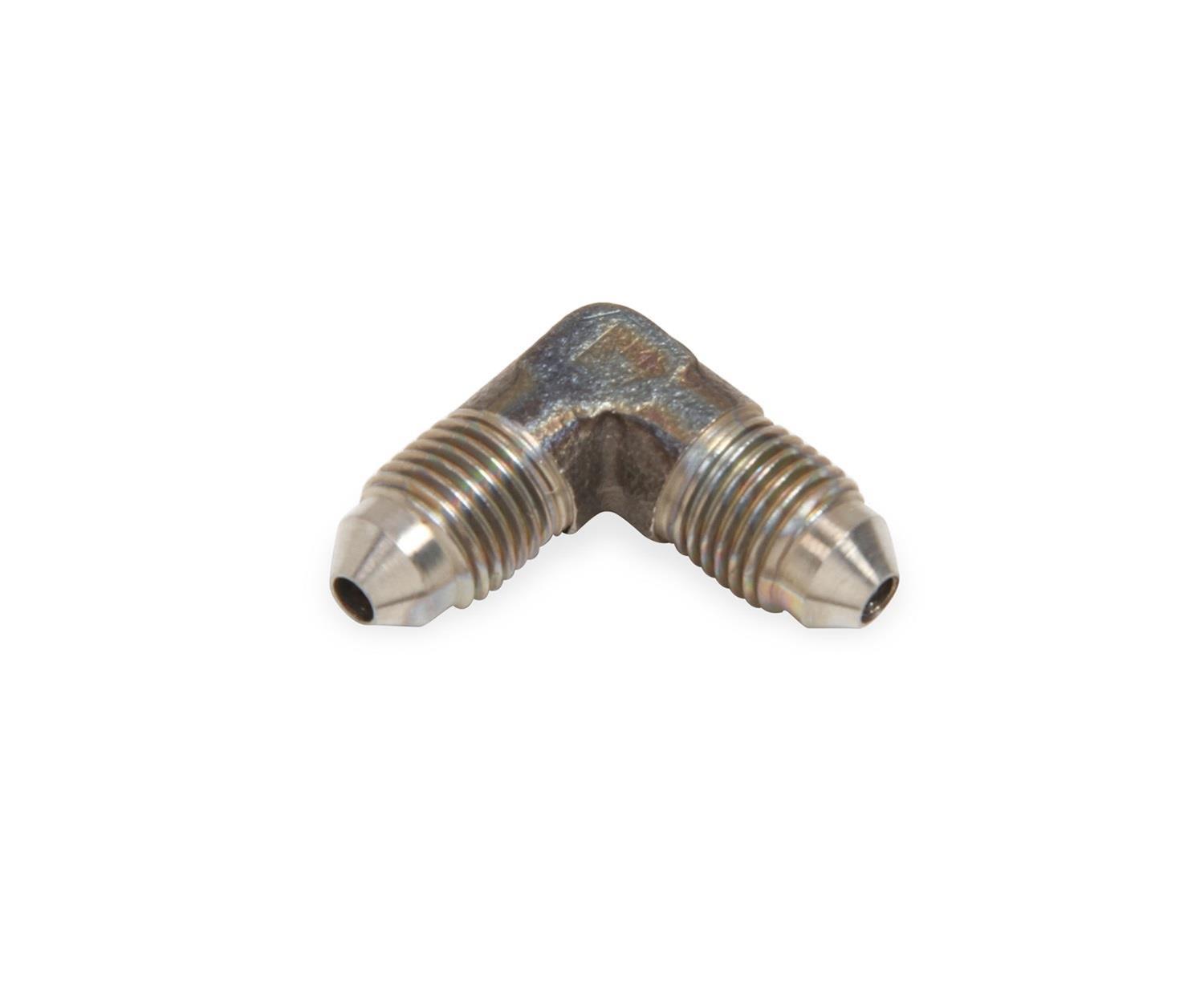 Earl's Performance Couplers SS982103ERL Fitting, Coupler, Union, AN to AN, 90 Degree, Stainless Steel, Natural, -3 AN, -3 AN, Each