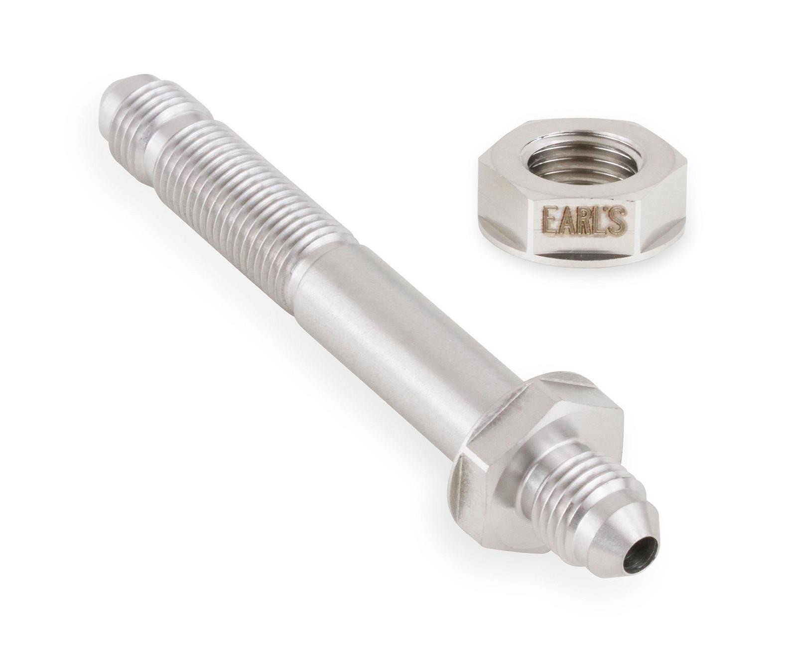 Earl's Performance Bulkhead Adapter Fittings SS983504ERL Fitting, Union, Straight, -4 AN, 3.650 in. Length, Through Frame Style, Natural, Stainless Steel, Each thumbnail 4